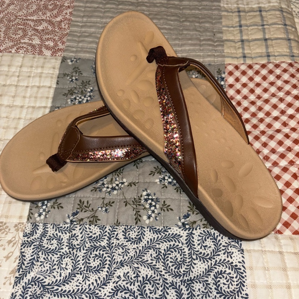 Brown Glitter Women's Sandals